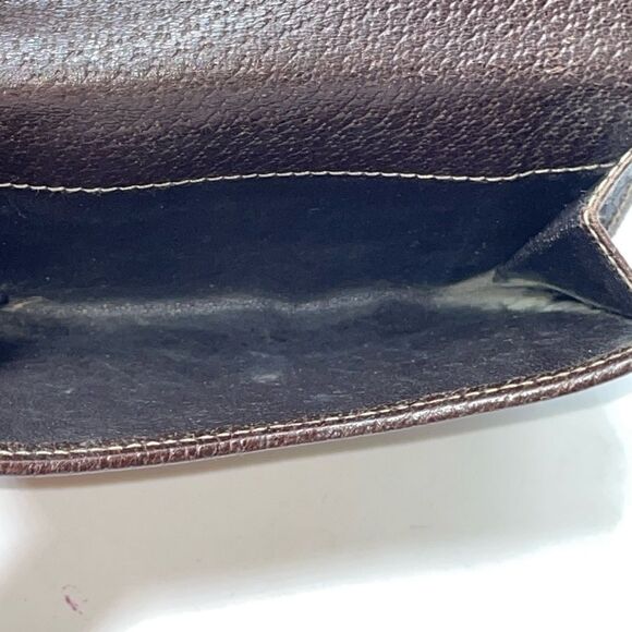 Authentic Gucci GG Logo Canvas Leather Trim Compact Wallet - Picture 11 of 16